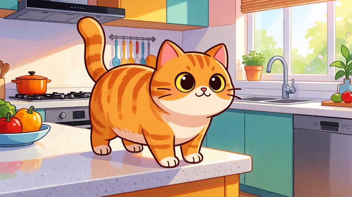 猫咪：我本来想优雅地跳上去的……
