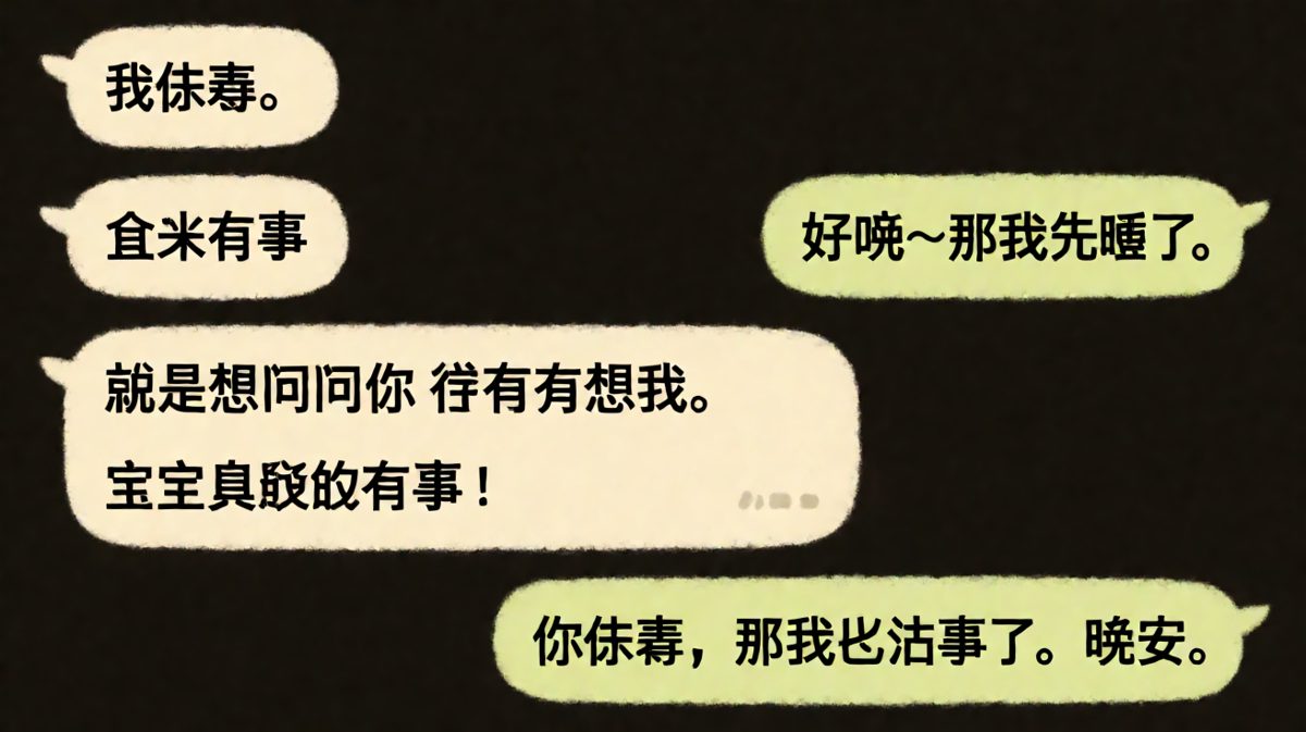 我说没事的时候，其实有事