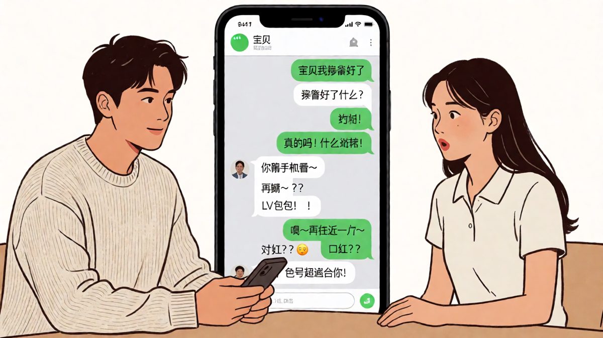 女生期待满满拆礼物，结果是一支口红