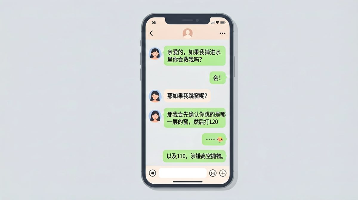女神级试探撞上直男级回答，女生被气到无言以对