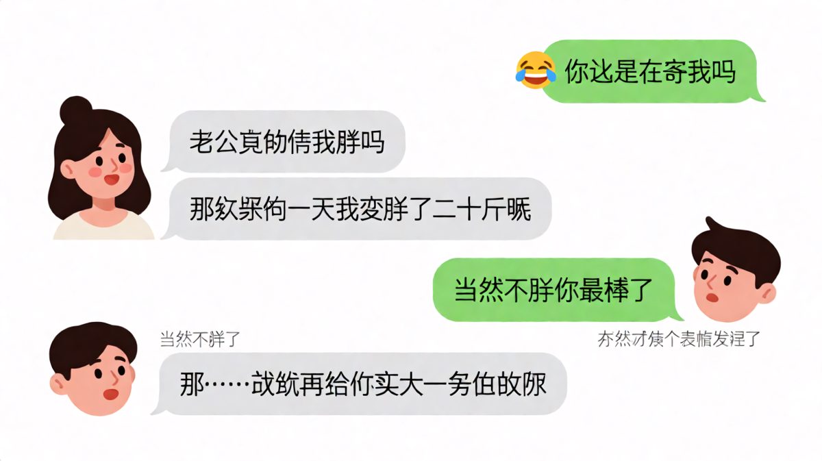 求生欲翻车现场：回答'不胖'被追问'胖二十斤'直接破防
