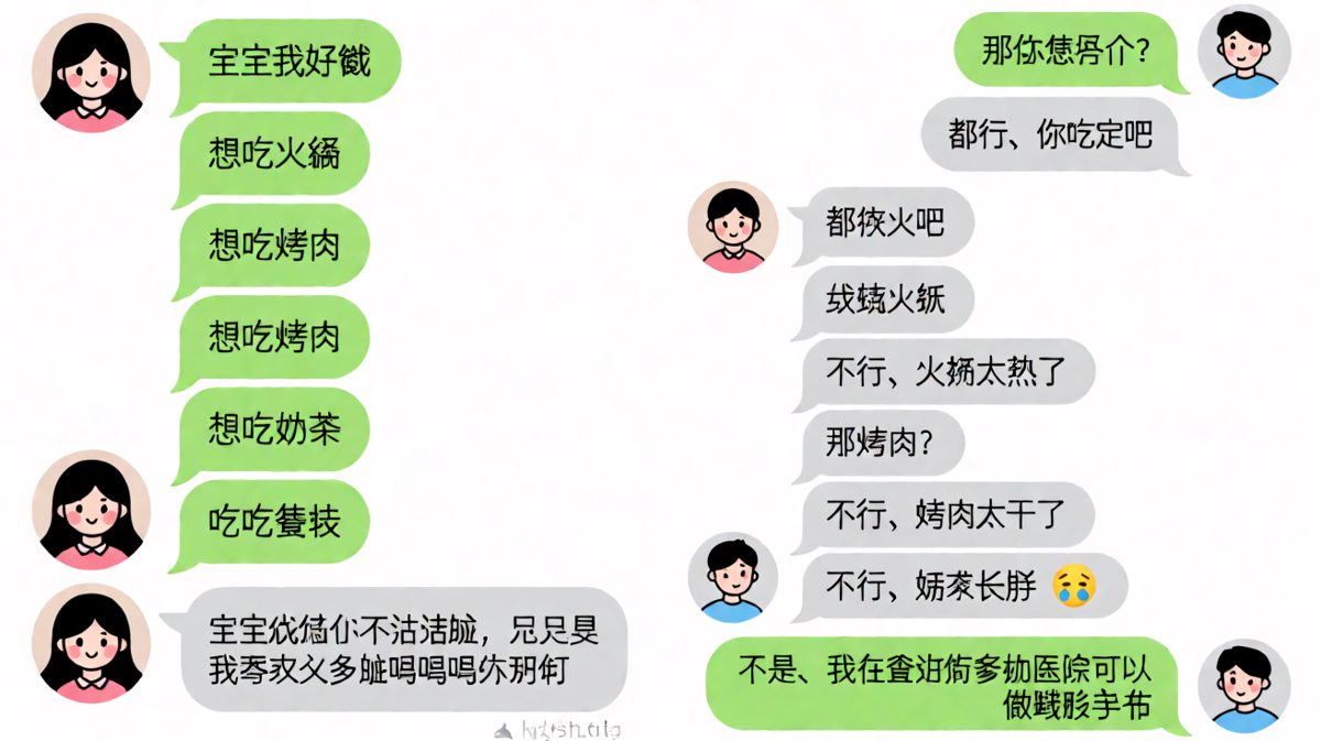 '随便'是情侣聊天中最危险的词汇