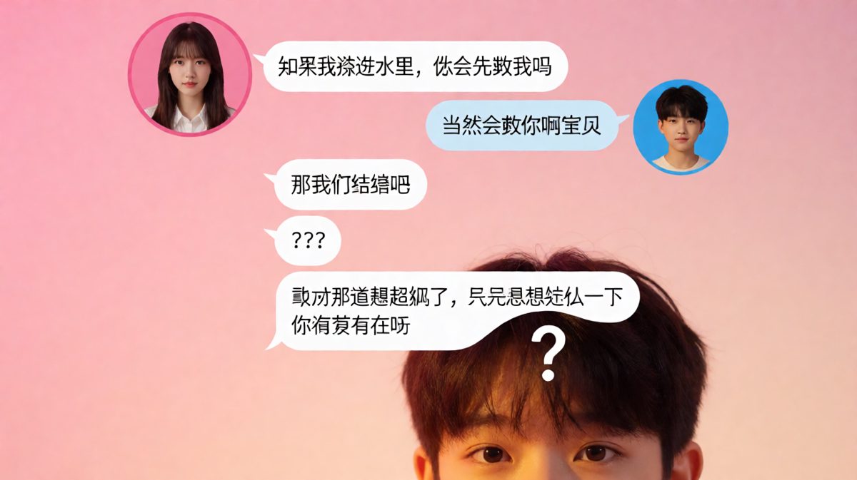 女生用一道送命题试探男友，结果反向求婚成功翻车