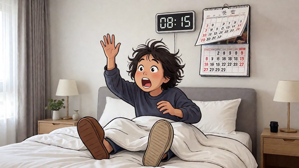 一睁眼发现已经迟到！