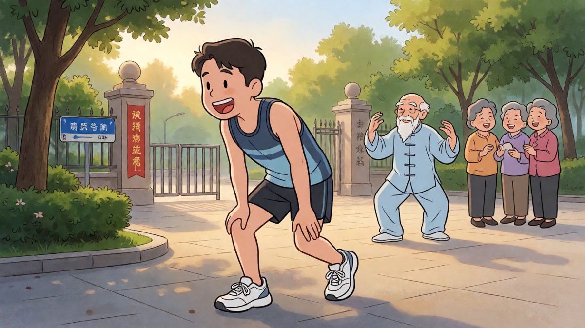 跑完全程累成狗，结果大爷说：小伙子，你起晚了点。