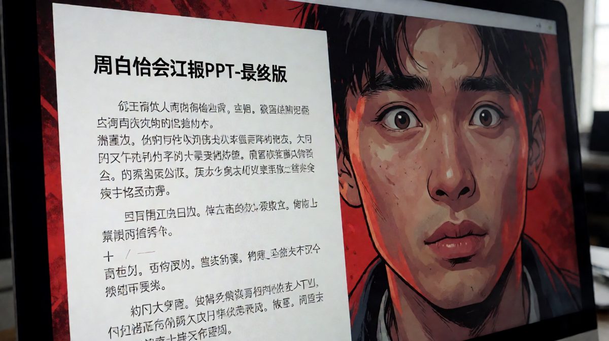 打开电脑发现要交的PPT还没做，瞳孔地震