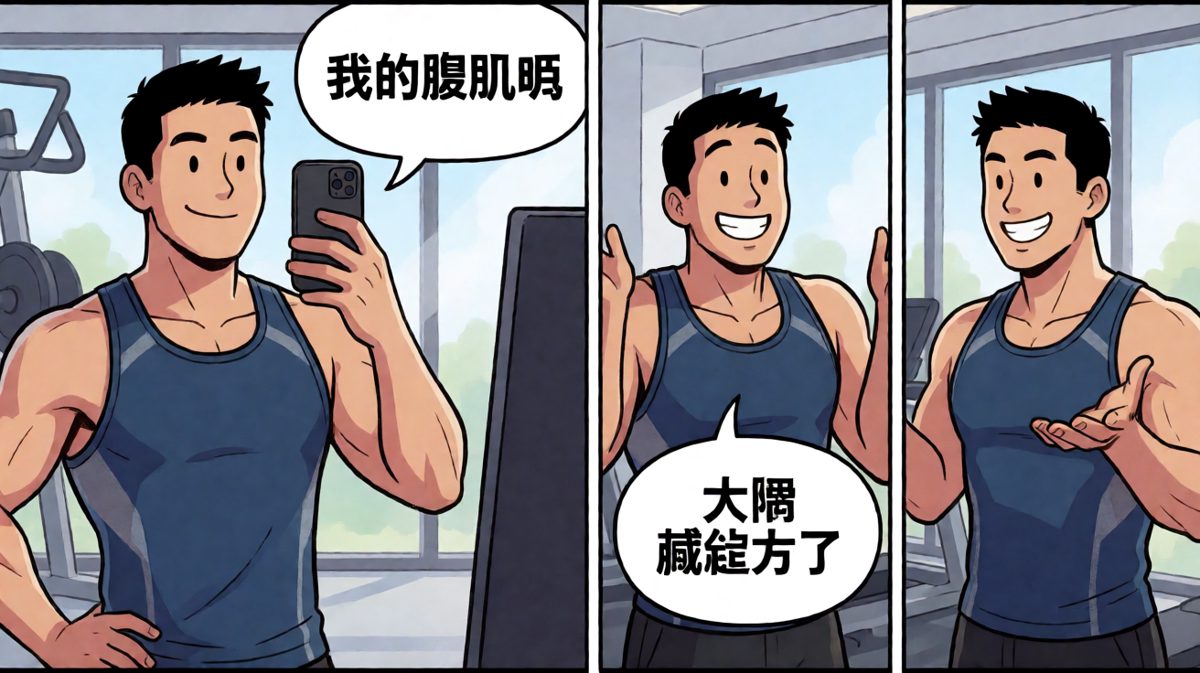第三天：镜子前的自我怀疑，腹肌只是传说