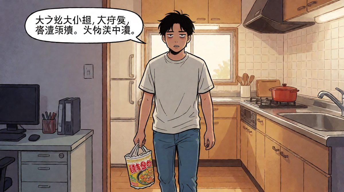 深夜加班归来，我决定犒劳自己一碗豪华泡面