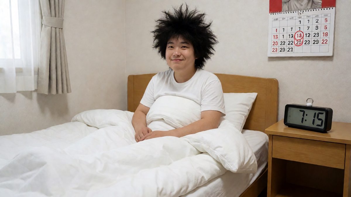 主角信心满满地决定：只要动作够快，迟到就追不上我。