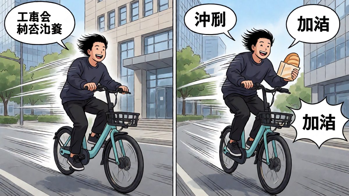 一路狂飙，誓要第一个到公司