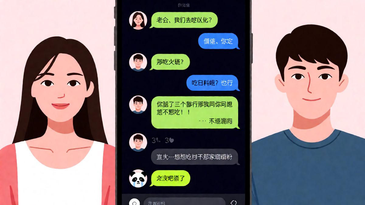 面对「随便」二字，男友最终暴露了螺蛳粉真面目，友谊的小船说翻就翻。