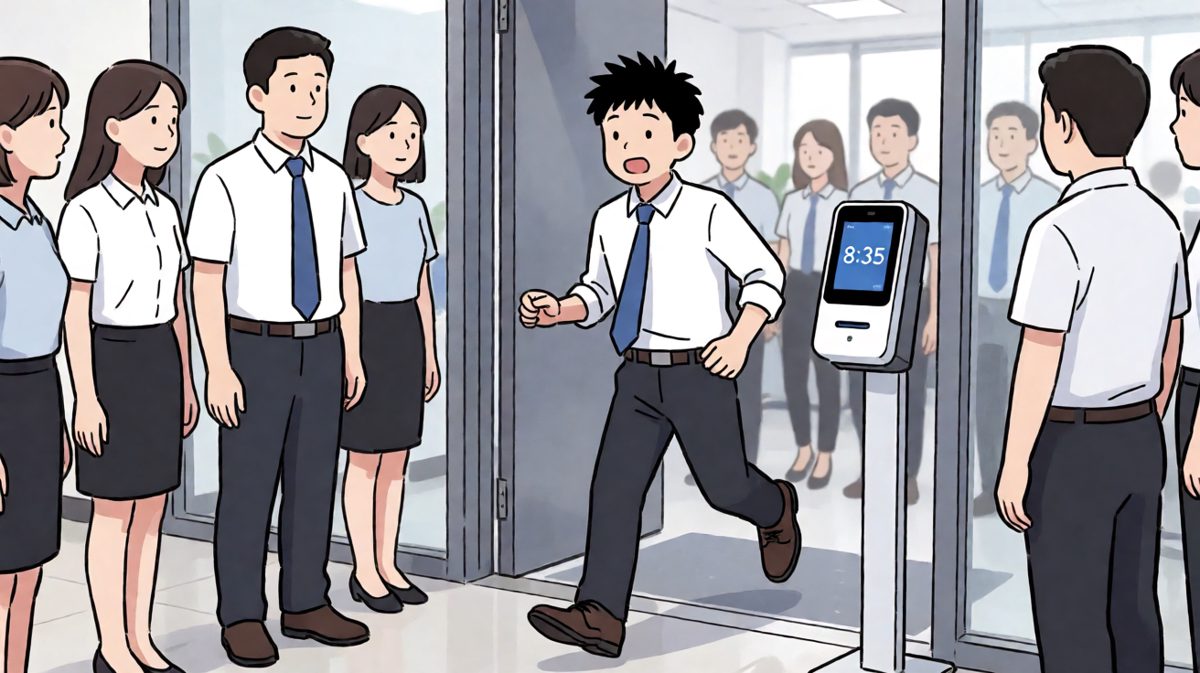 迟到+1，今日份社死达成！