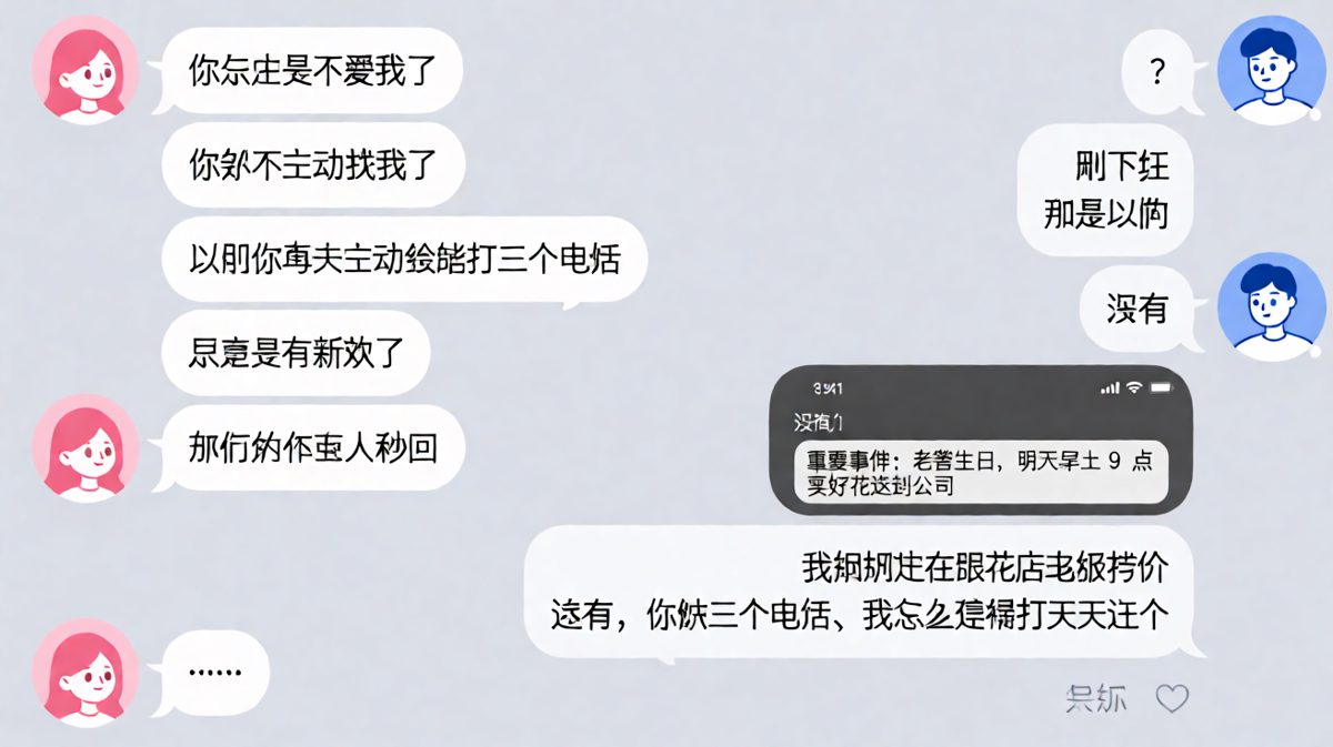 经典送命题反杀：你以为他在冷暴力，其实他在给你策划惊喜