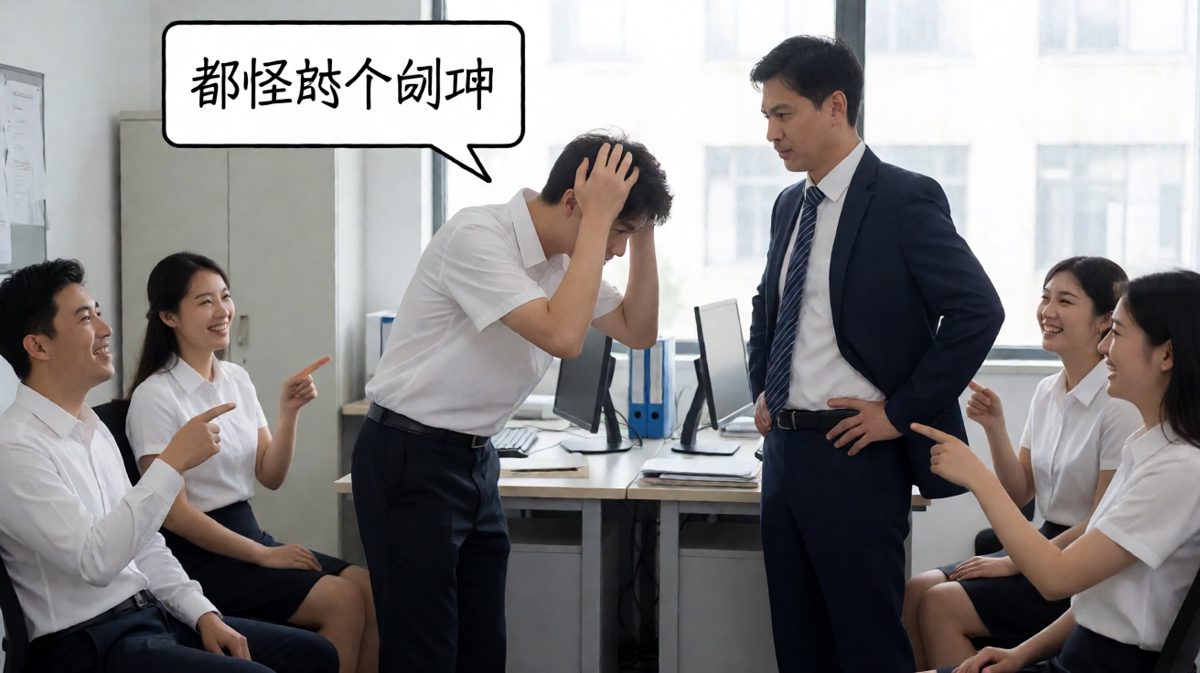 迟到被老板训话，心里还在怪闹钟