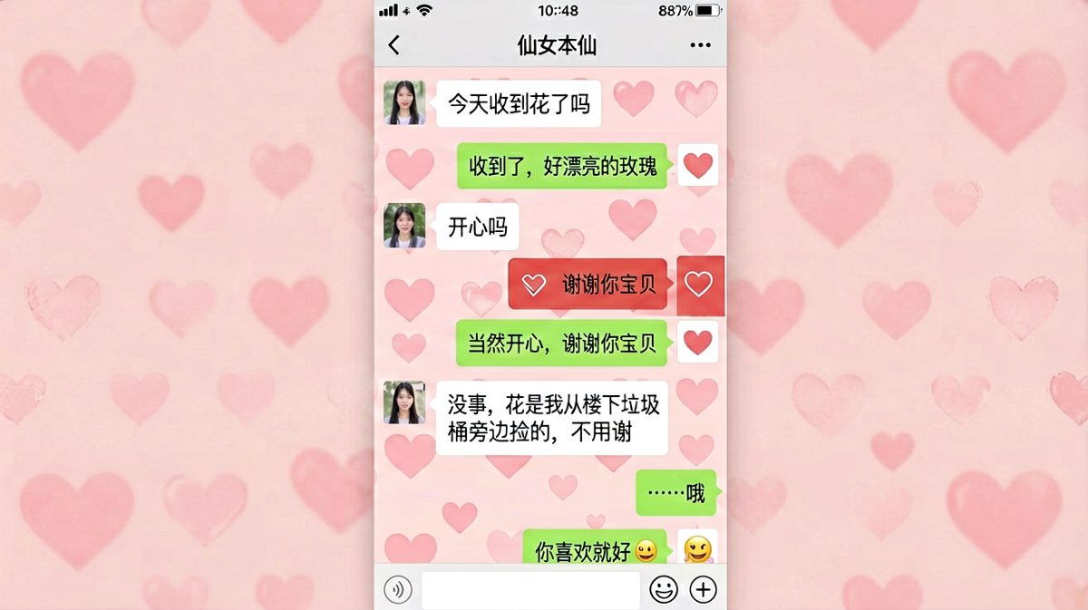 玫瑰花来源出乎意料，男友进退两难