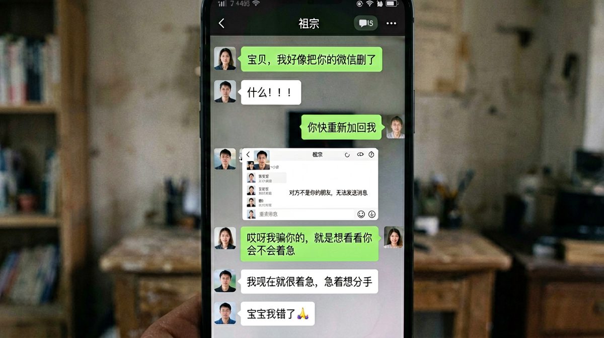 恶作剧翻车现场，差点触发分手警告