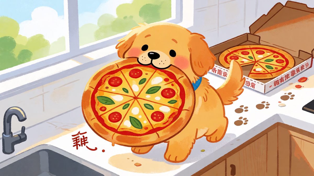 不是我吃的，是披萨先动的手