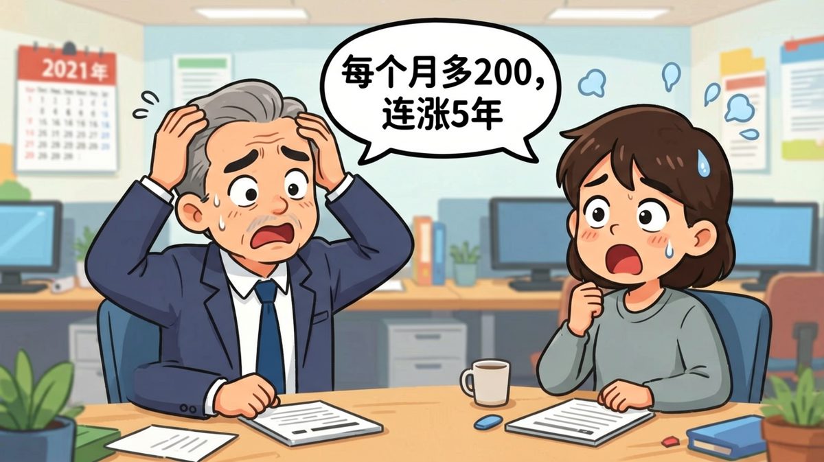 涨的是月薪不是年薪，五年白激动