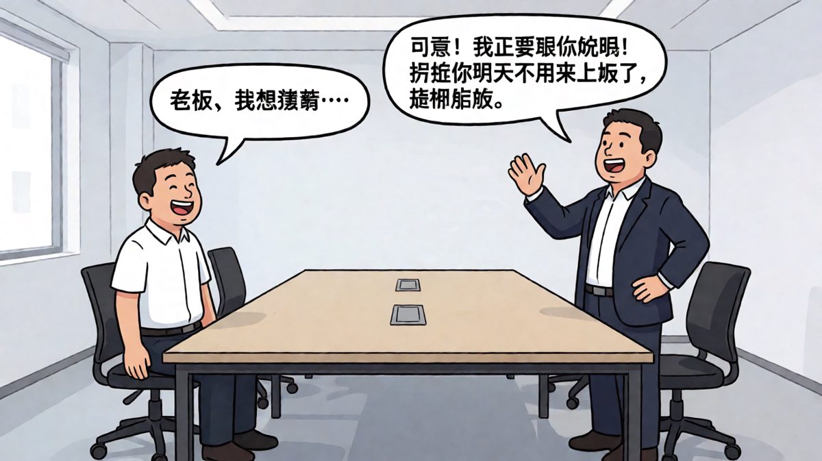 谈涨薪谈成了变相裁员，员工从兴奋到震惊只在一瞬间。