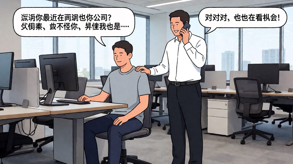 老板假装大度表示理解，结果自己也在偷偷找工作，双重反转爆笑全场。