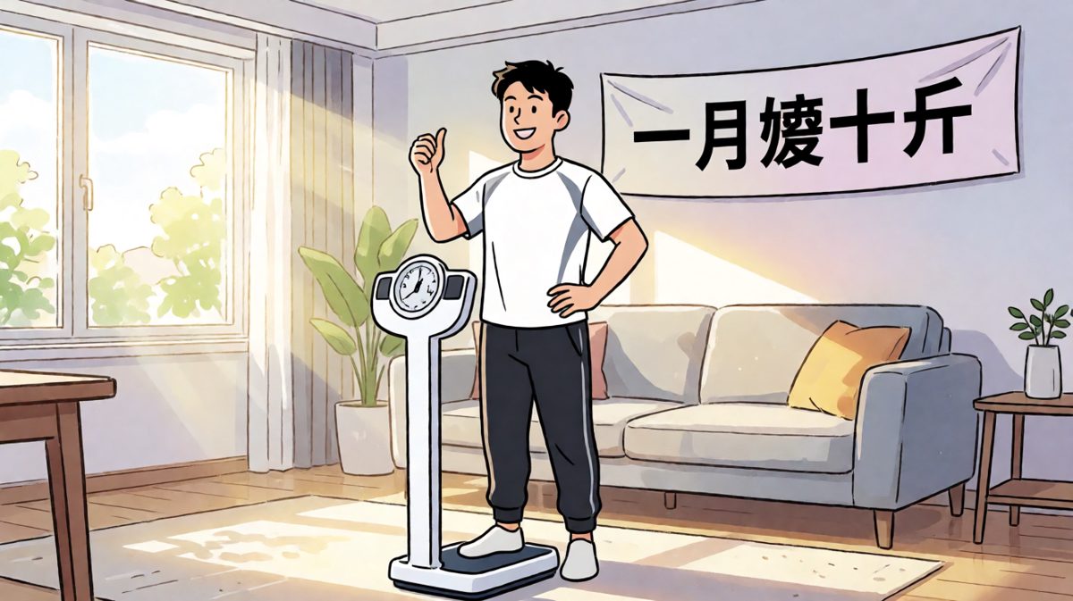 立下减肥flag，信心满满站秤前