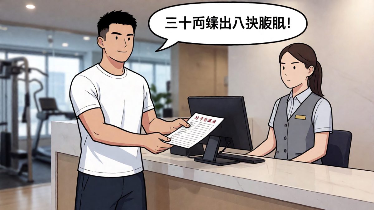 办理健身卡，誓要脱胎换骨