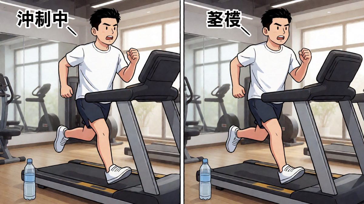 第一次去健身房，拼尽全力