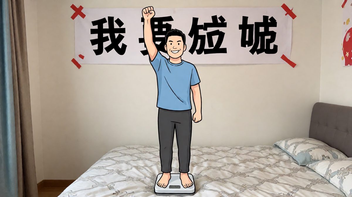 立下减肥宣言，雄心万丈