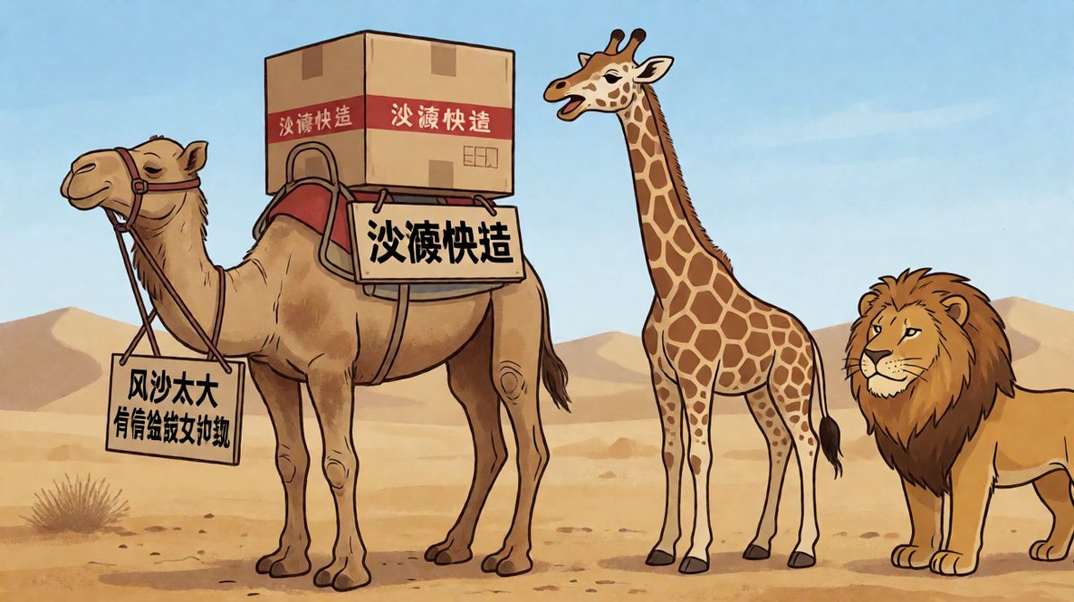 骆驼快递员：您的外卖已到达撒哈拉，请徒步前来取餐