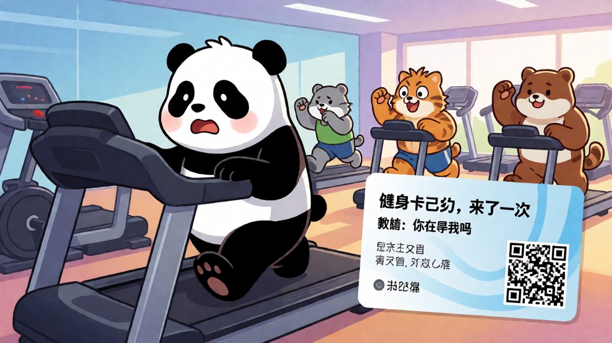 熊猫：我来健身房的目的，是为了吃自助餐心安理得