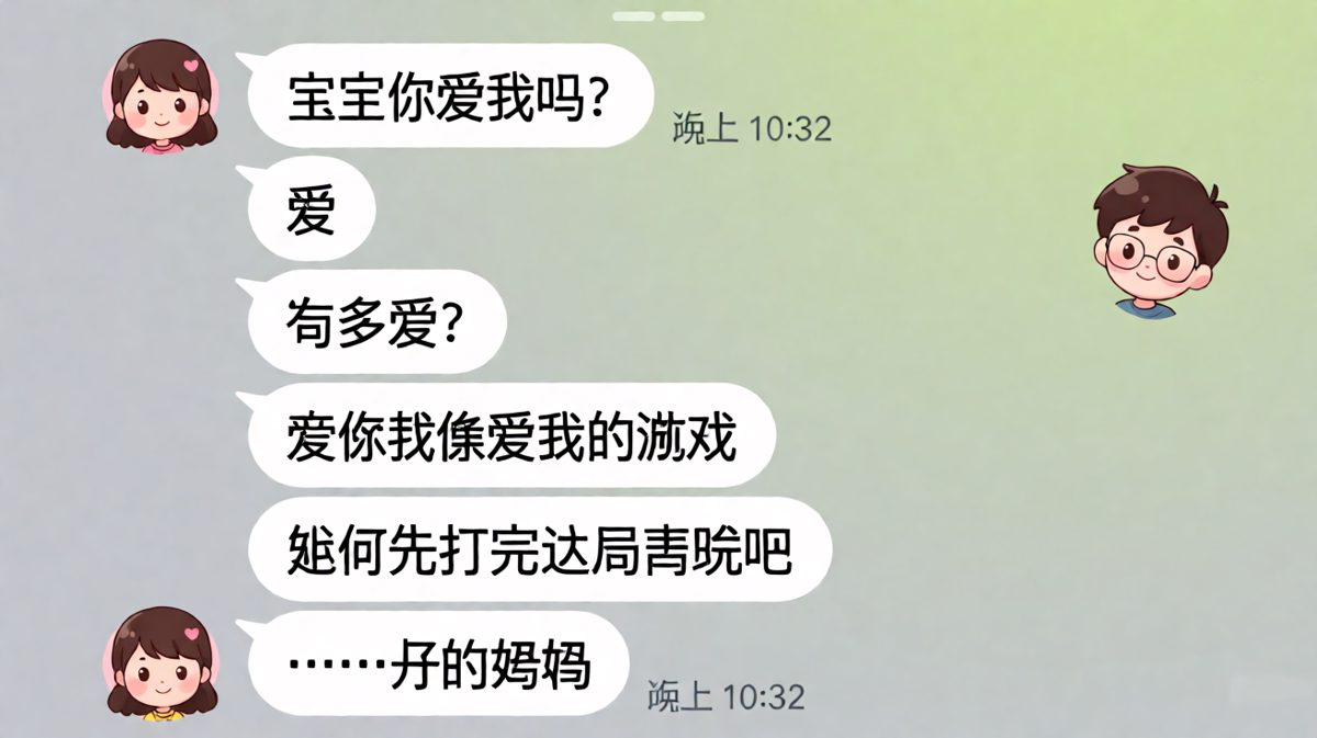 「爱你就像爱我的游戏」——恋爱脑 vs 游戏脑的经典对决