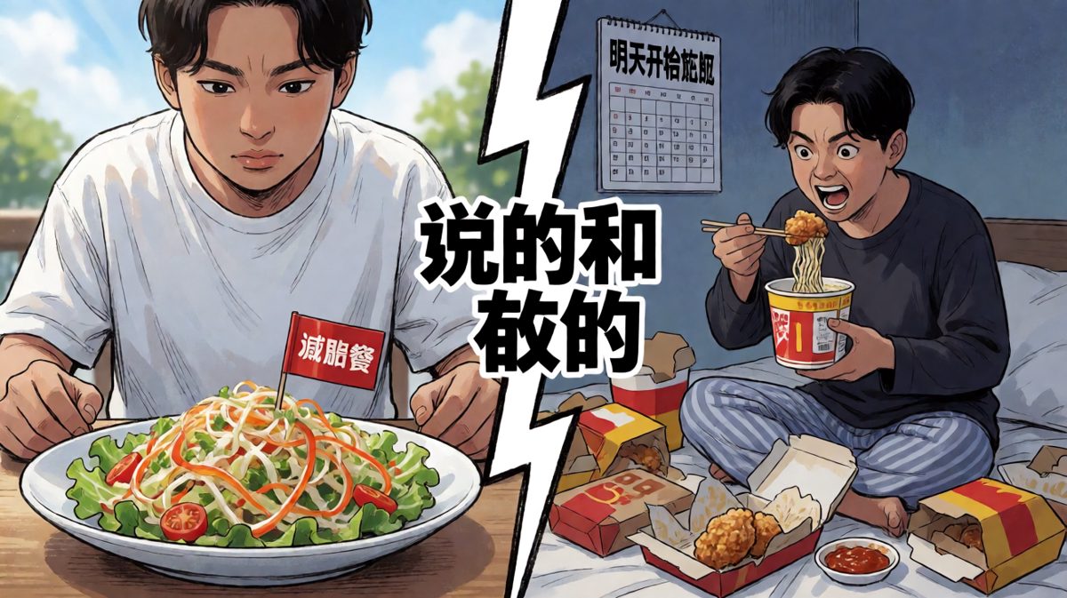 减肥人的日常：嘴上说不要，身体很诚实