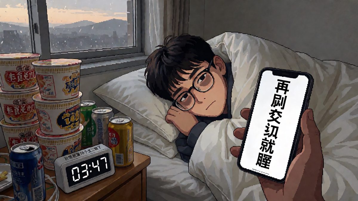 熬夜冠军的每日修行：说好的只刷五分钟呢。