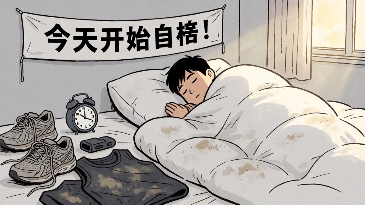 一觉睡到7点半，运动装备默默积灰。