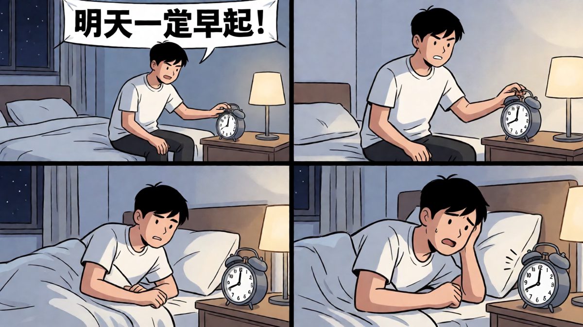 于是——明天一定早起！循环再次开始……