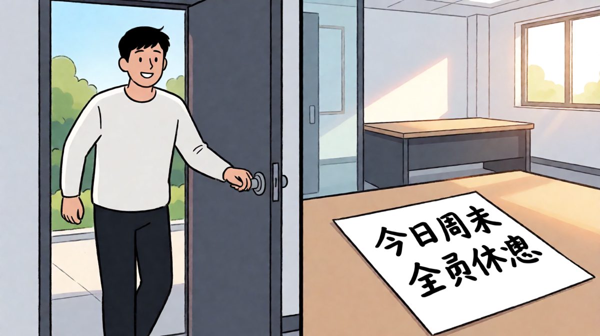 到达公司才发现——今天原来是周末！