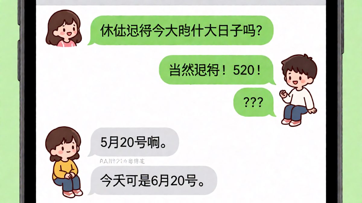 520过完以为安全了？结果女朋友说的是「去年」的520……
