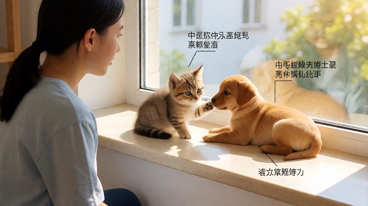 猫：我就蹭蹭，你不许记仇。狗：我哪惹你了？