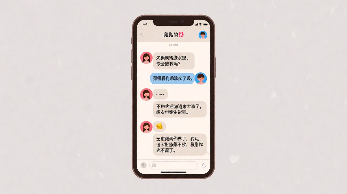 女方试探求生欲，男方用效率主义全程反杀