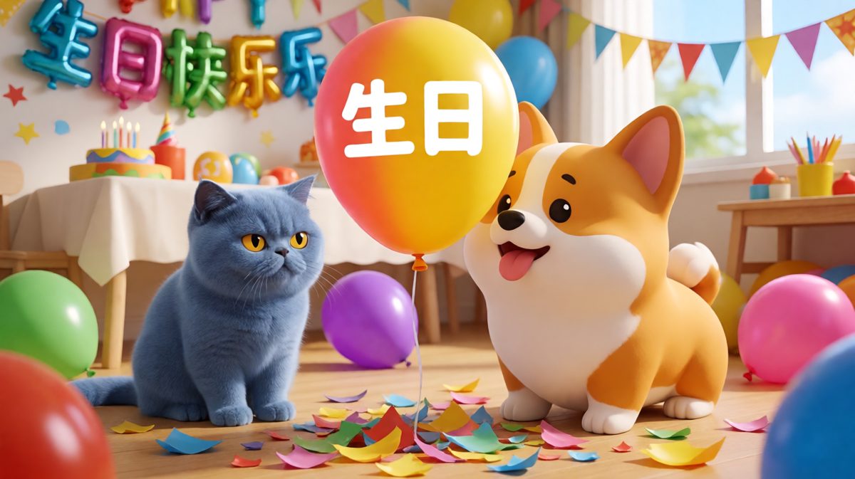 柯基：这个气球惹我？看我屁股教它做人