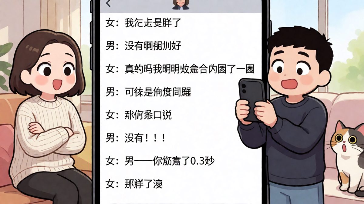 求生欲上线三秒后，男友还是被0.3秒的犹豫出卖了。
