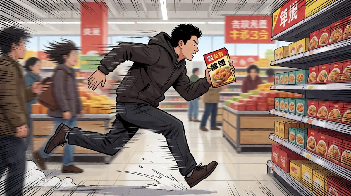 抢到特价商品的瞬间，主角爆发洪荒之力