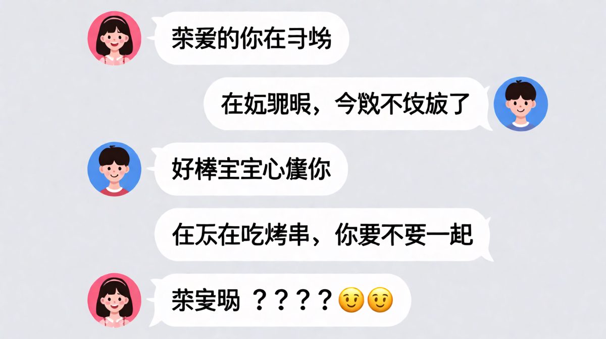 嘴上说减肥，手里拿着烤串，男生无缝衔接的反差萌对话