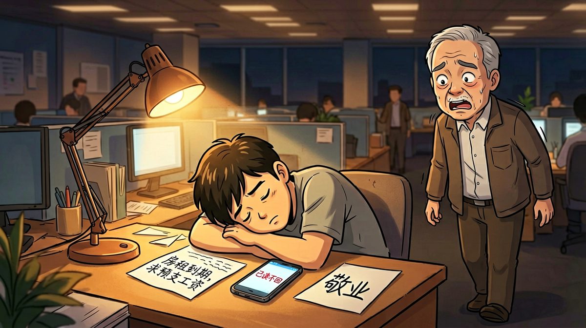 老板以为员工在加班，其实是在等工资。