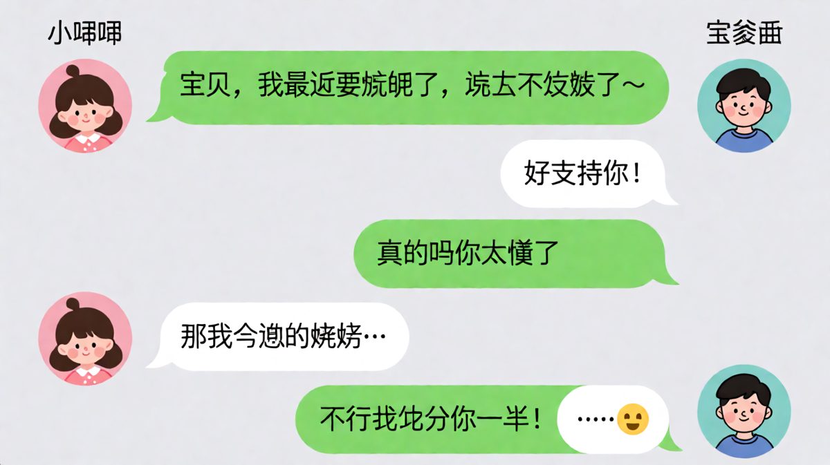 「我减肥了」→「那你分我一半」的精准反转