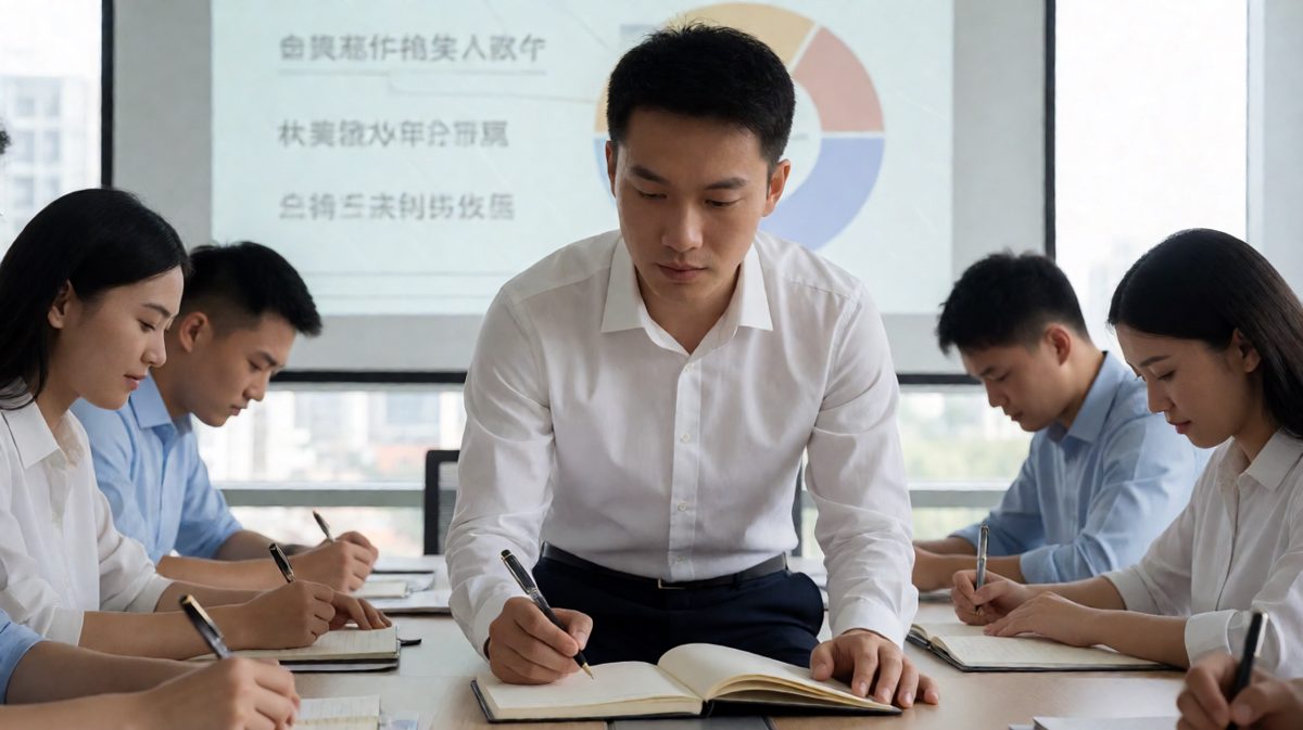 开会时一本正经假装记笔记