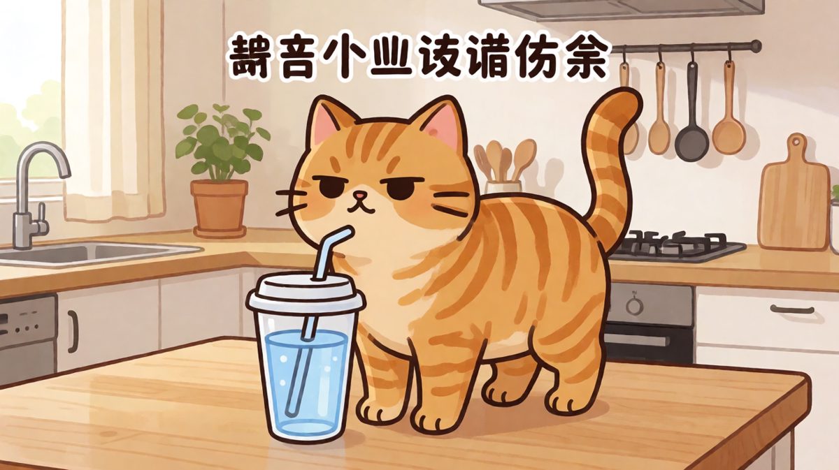 猫：不是我倒的，是水自己跳下去的