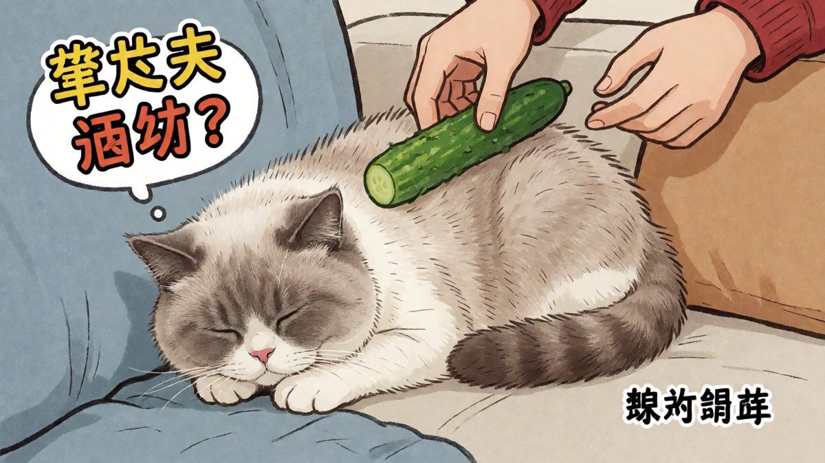 猫：这绿色长虫是什么物种！本喵不活了！