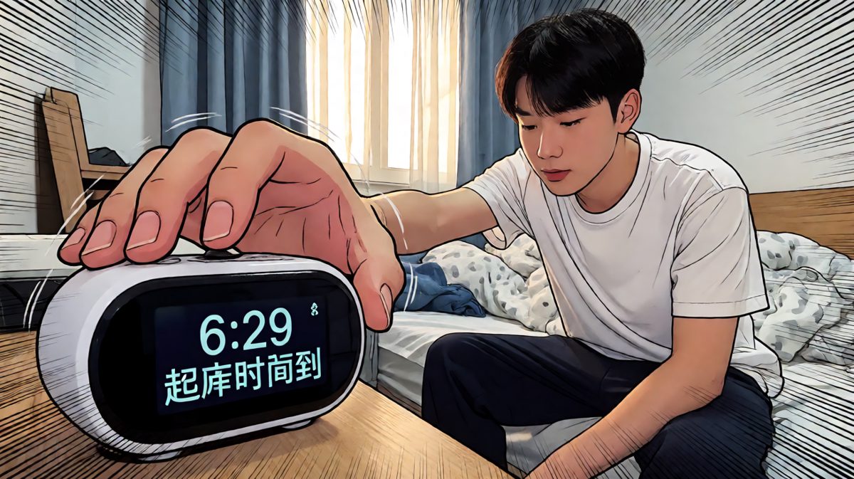 清晨6:29：精准制导，一巴掌拍死闹钟