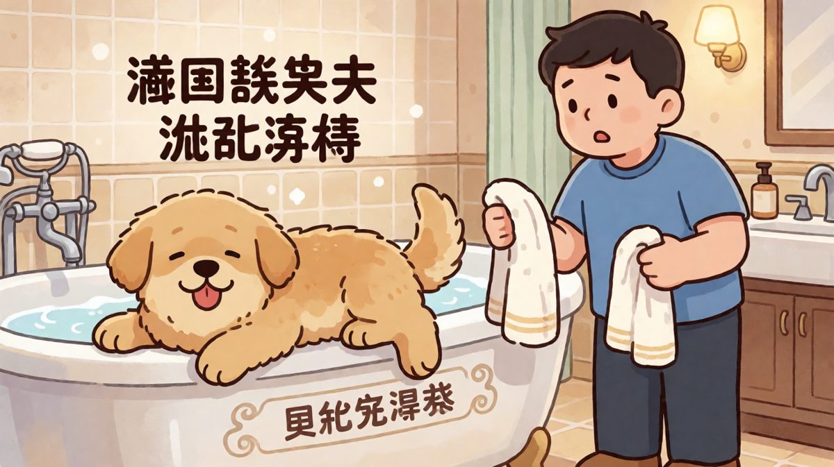 狗：只要我躺得够快，洗澡就追不上我
